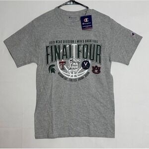 Champion 2019 NCAA Final Four T Shirt Mens S Gray Michigan State Texas Tech NWT
